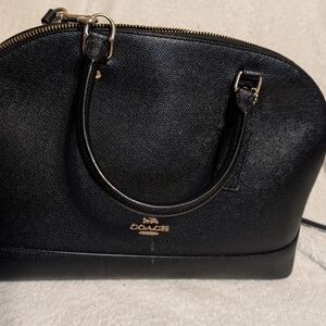 Coach Black Leather Satchel Handbag